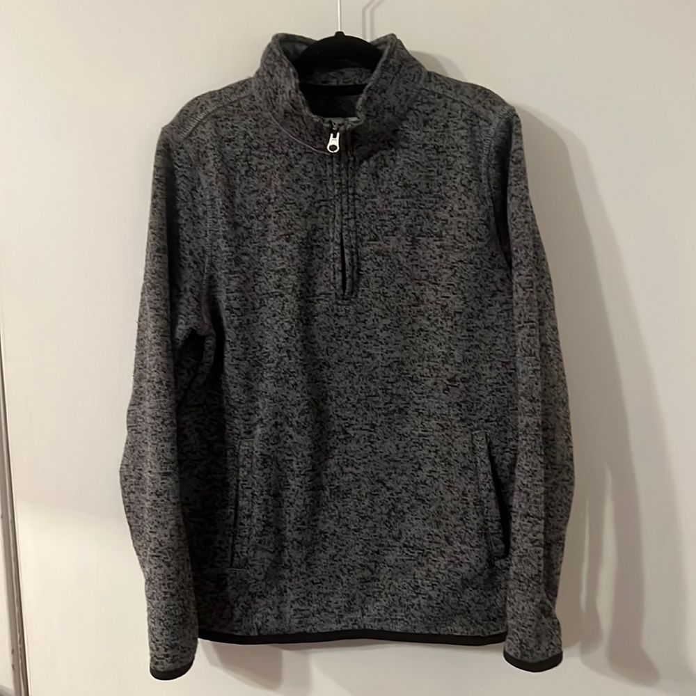 Class Club boys warm shirt, black/gray, size 10/12